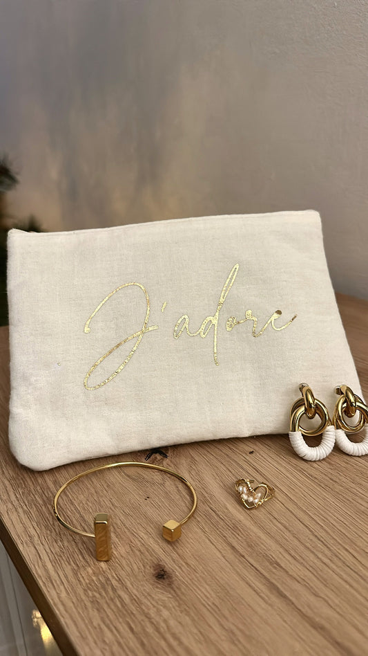 Pochette j’adore blanche