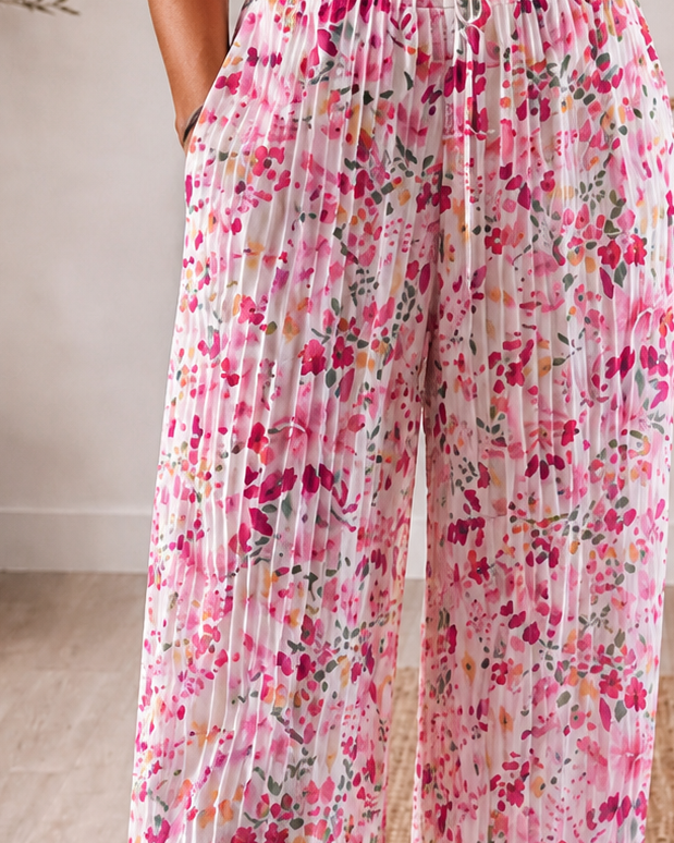Pantalon Palazzo rosa
