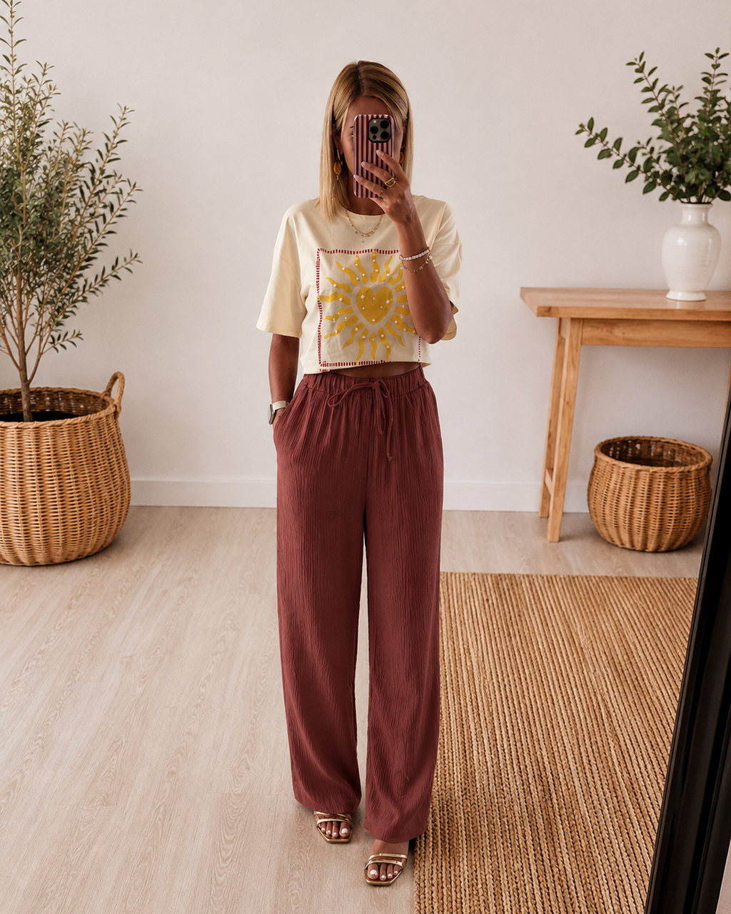Pantalon Vicky terracota