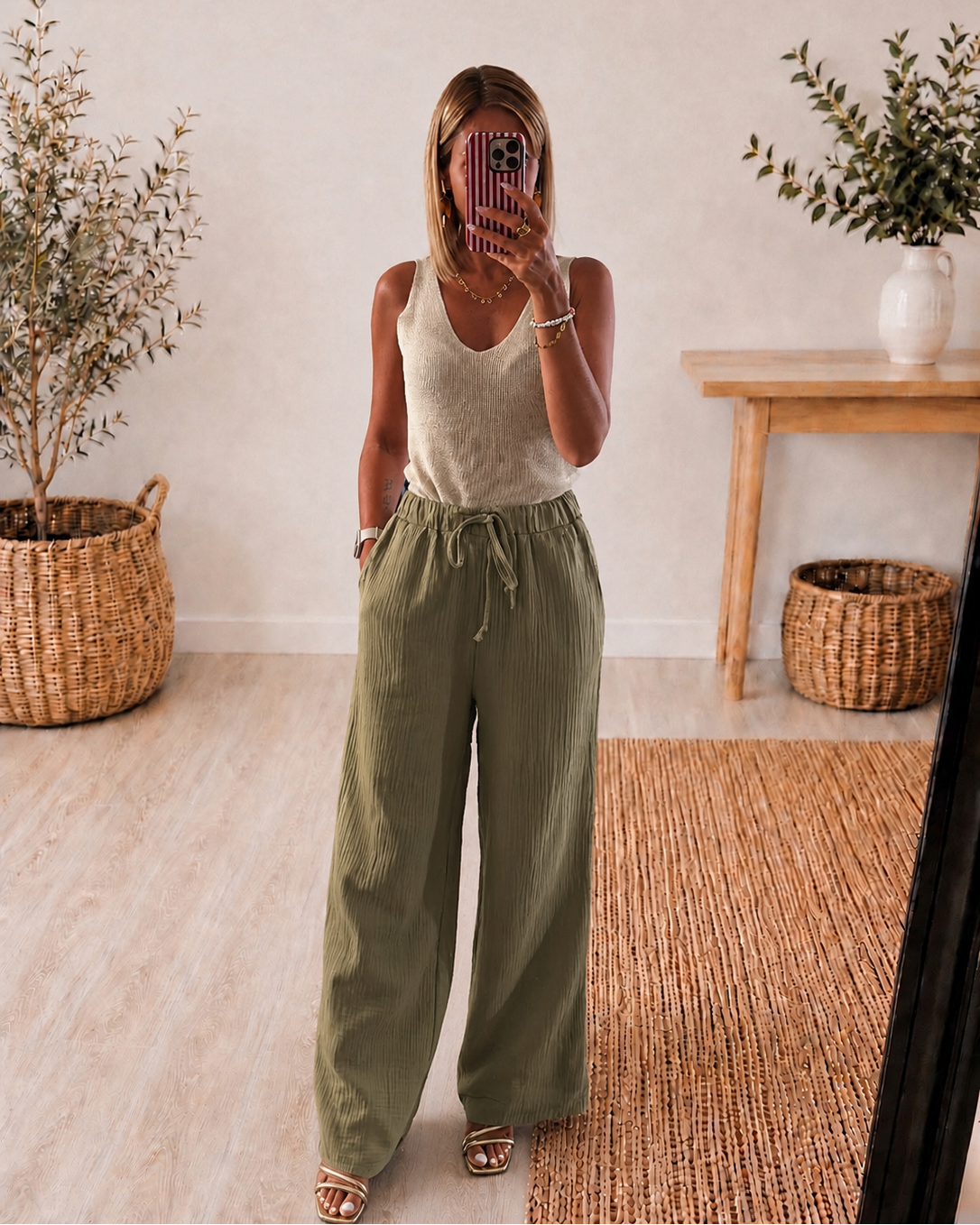 Pantalon Vicky kaki