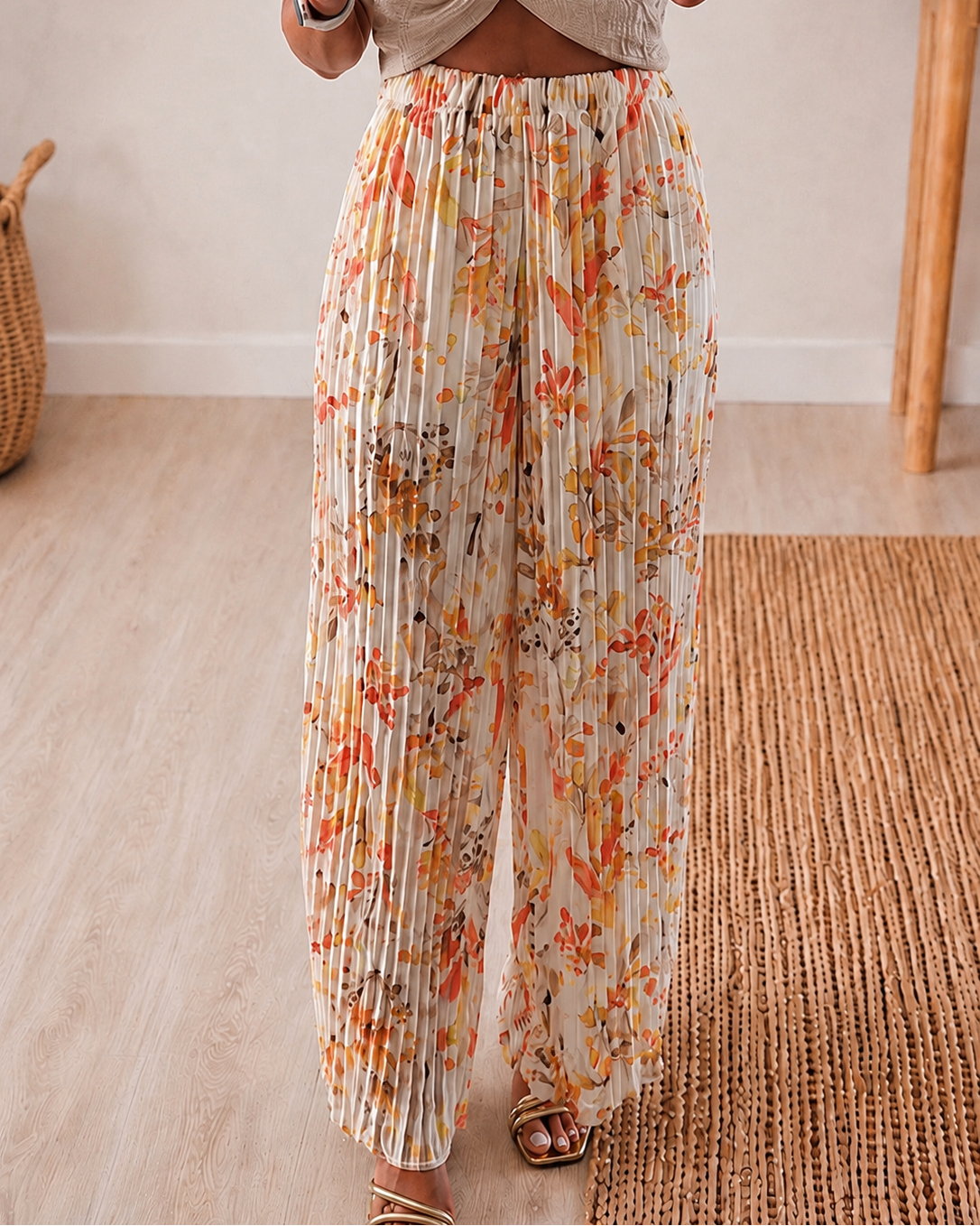 Pantalon Palazzo Fleurs d’Été